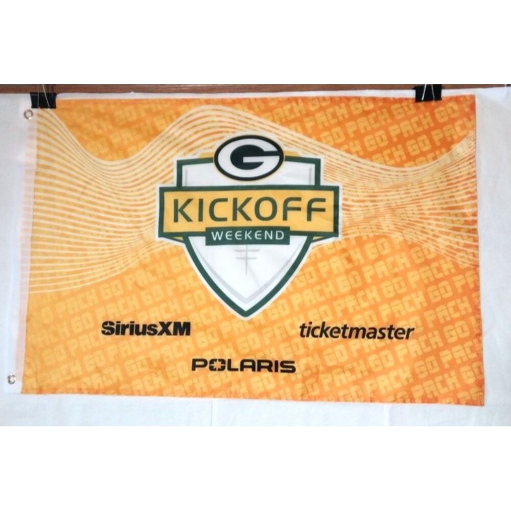 NFL Green Bay Packers Flag Promotional Kickoff Weekend 2’x3’ -NEW